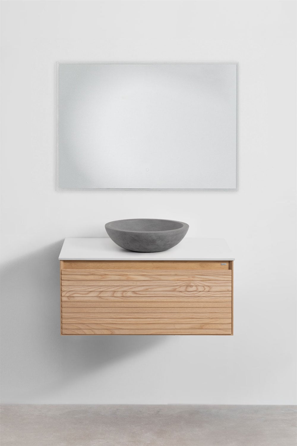 Tedrik hängendes Badezimmermöbel-Set aus Eschenholz, Galeriebild 2