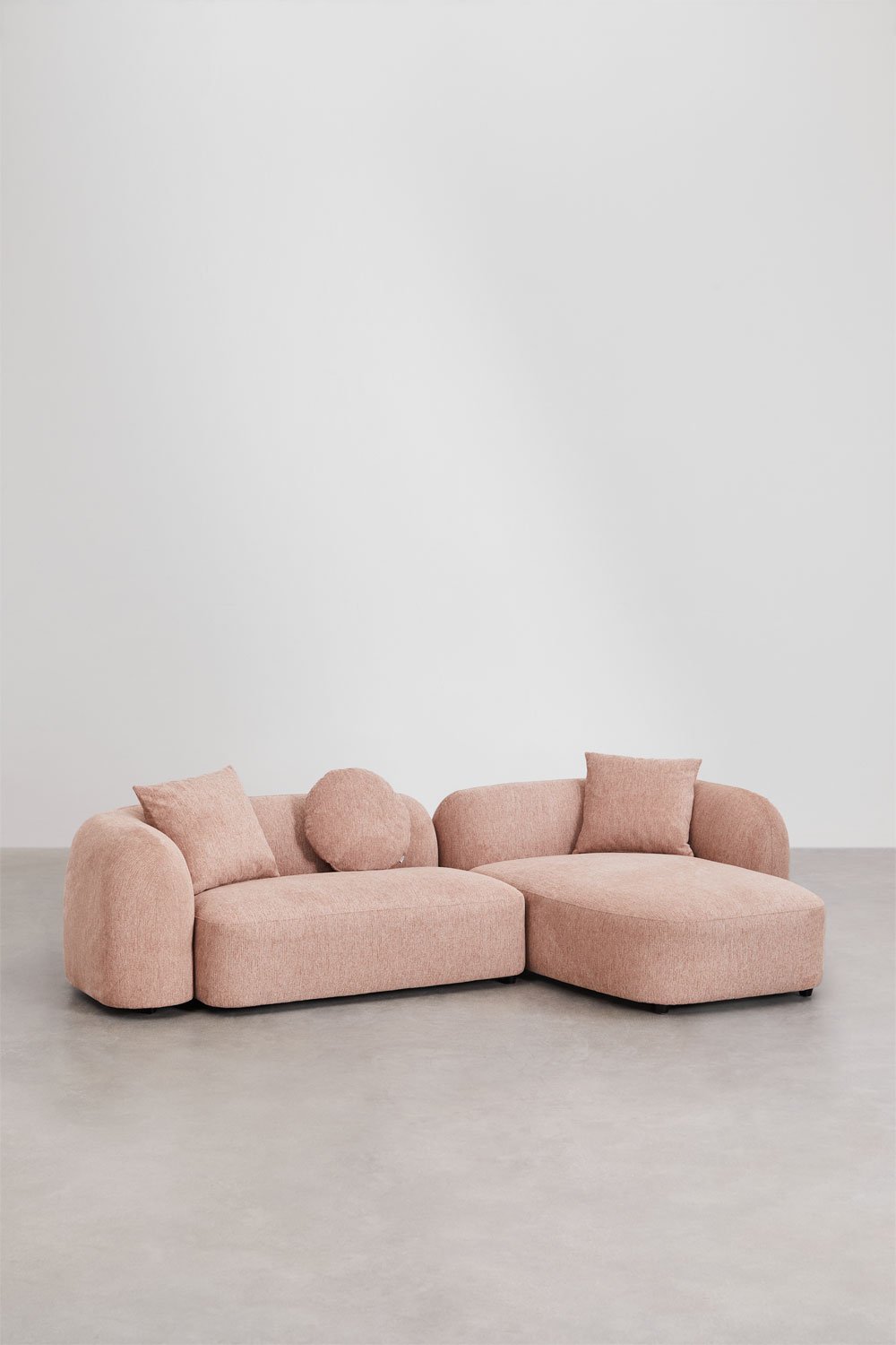 2-teiliges modulares Chaiselongue-Sofa rechts in Coco Chenille   , Galeriebild 3