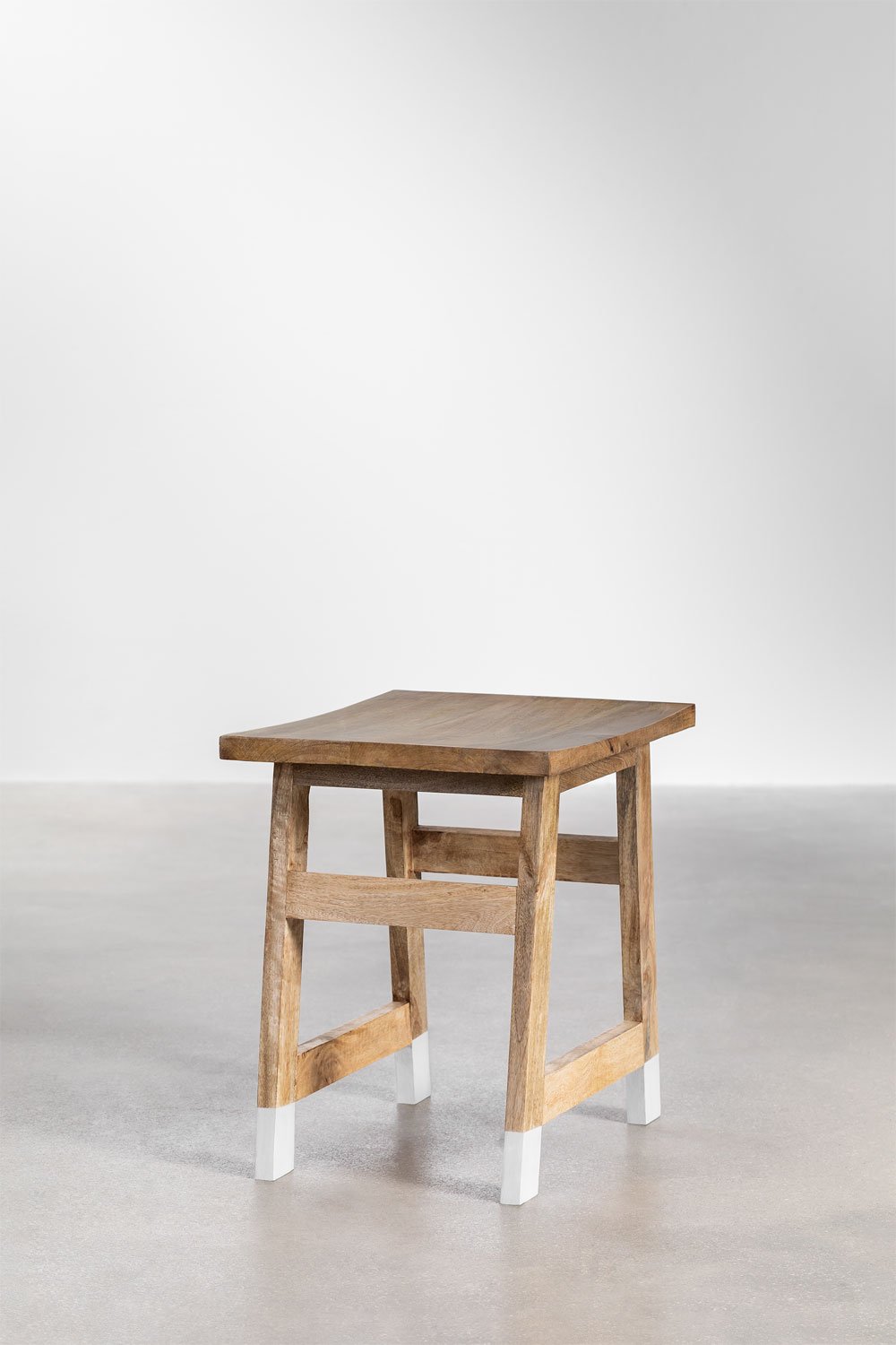 2er-Pack niedrige Hocker aus Pid-Mangoholz, Galeriebild 2