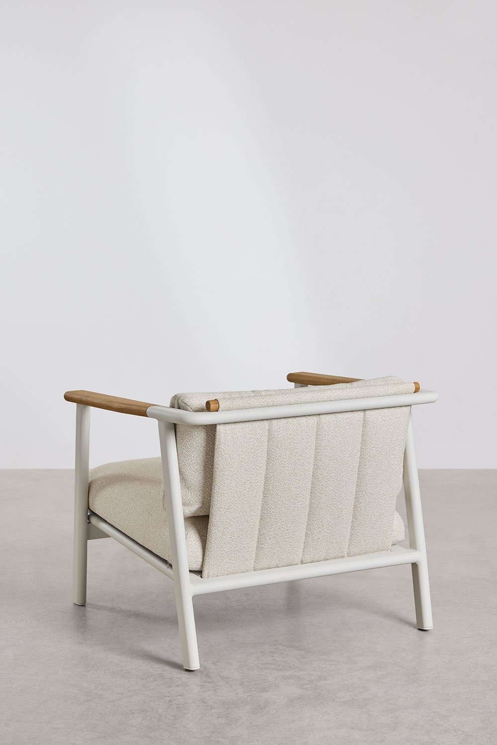 Yervin-Sessel aus Aluminium und Bouclé-Stoff, Galeriebild 4