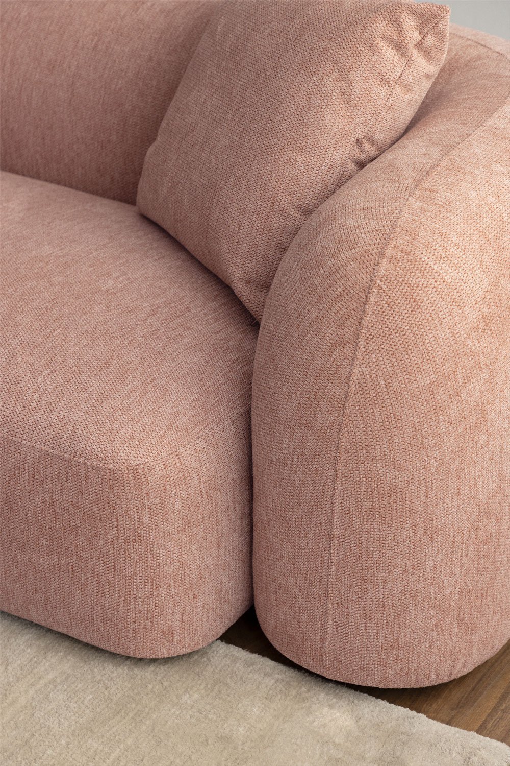 Modulares Sofa mit linker Chaiselongue aus 2 Teilen in Chenille Coco, Galeriebild 2