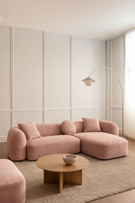 2-teiliges modulares Chaiselongue-Sofa rechts in Coco Chenille