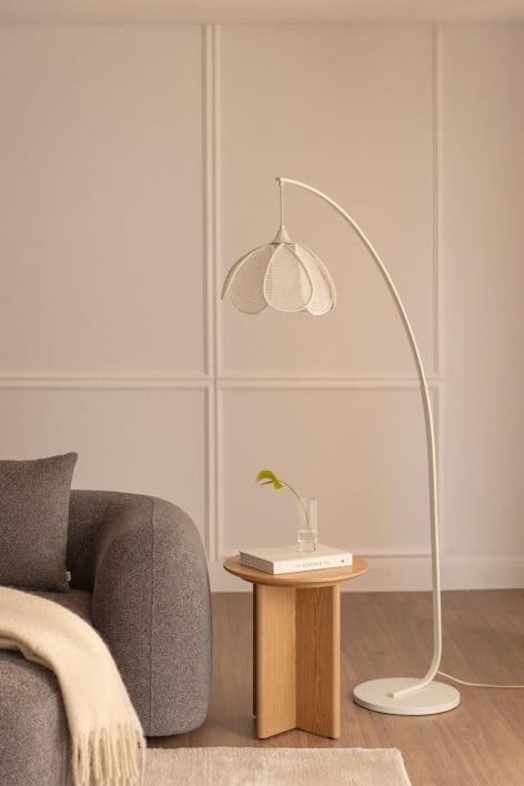 Vidson Stehlampe aus Eisen und Leinen