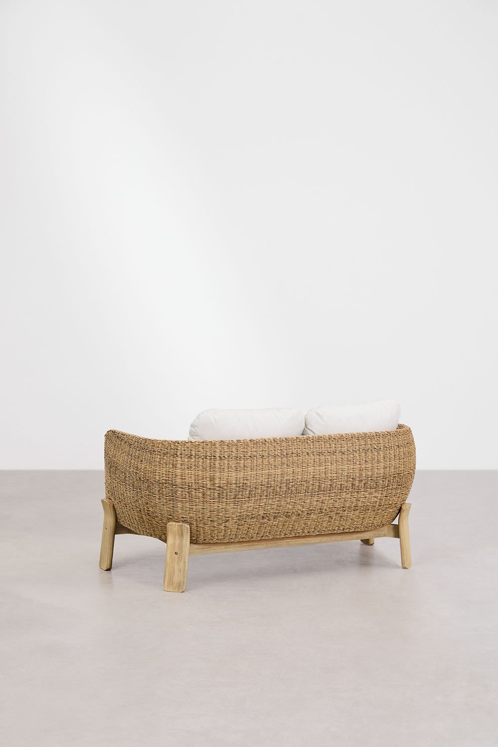 Leilan 2-Sitzer-Sofa aus Akazienholz und synthetischem Rattan, Galeriebild 3