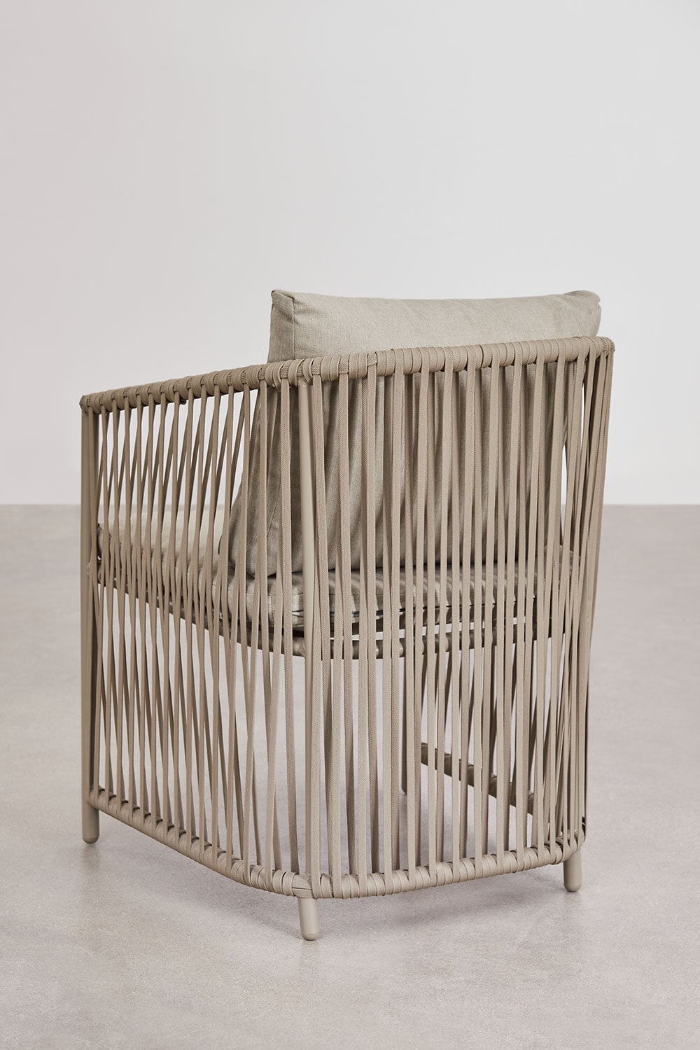 2er-Pack Gartenstühle mit Armlehnen aus Aluminium und geflochtenem Seil Sophie, Galeriebild 4