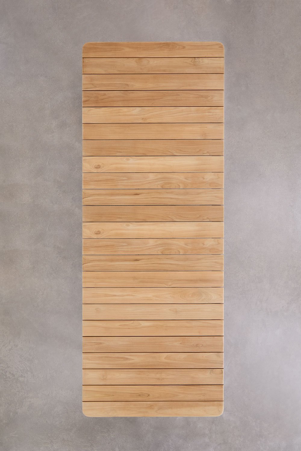 Rechteckiger Gartentisch aus Aluminium und Teakholz Sirka, Galeriebild 7