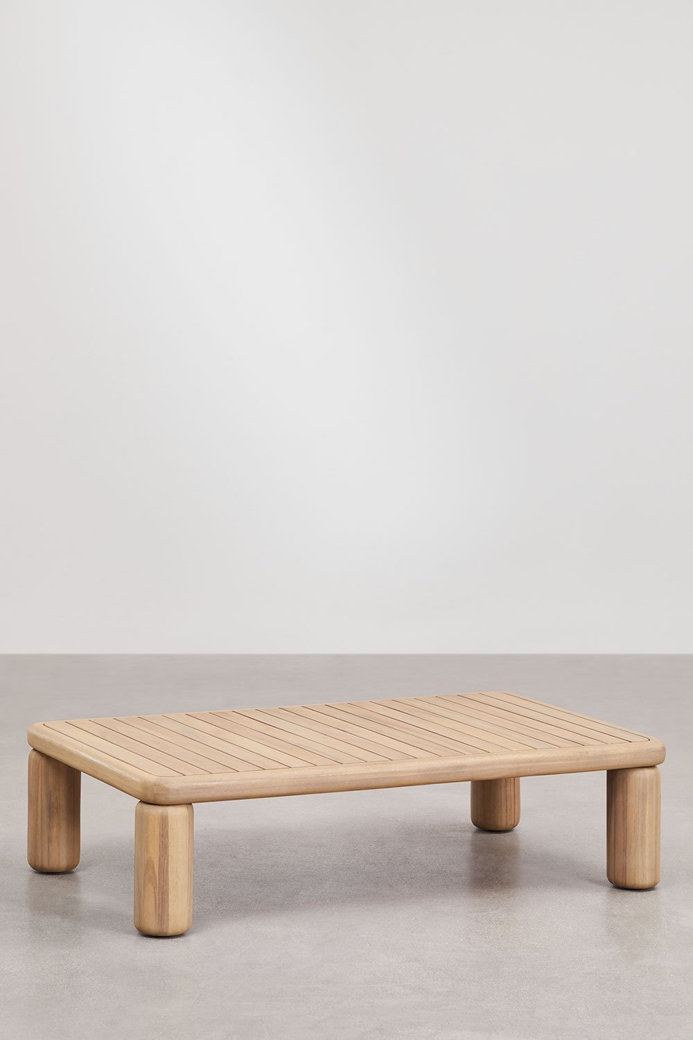 Rechteckiger Garten-Couchtisch 115x70 cm aus Akazienholz Ioanis, Galeriebild 2