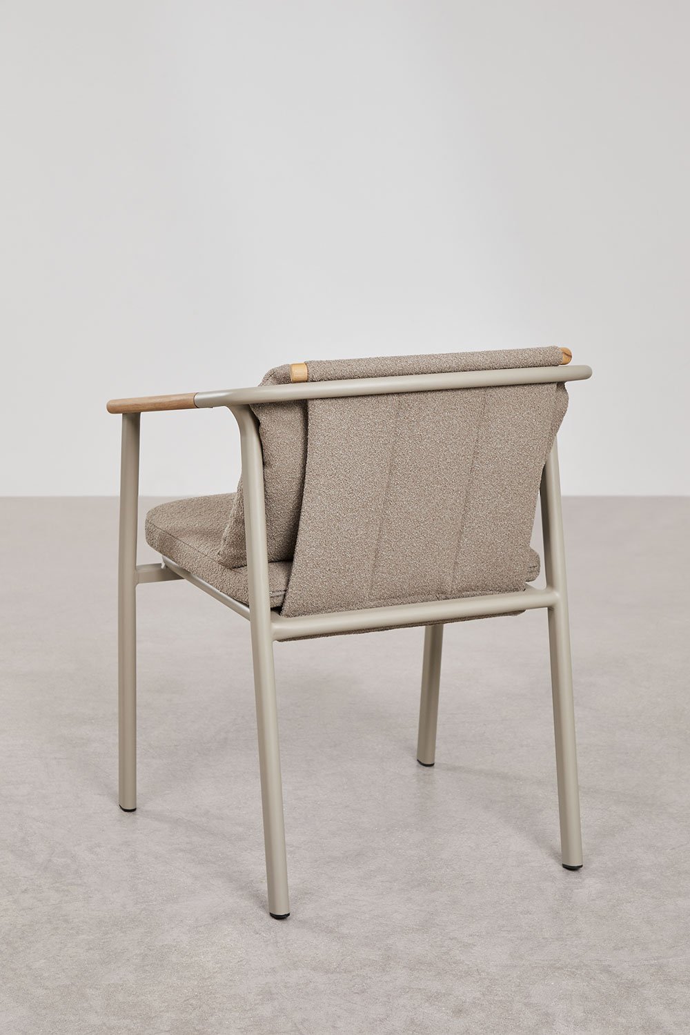 4er-Pack Yervin-Gartenstühle mit Armlehnen aus Aluminium und Bouclé-Stoff , Galeriebild 5