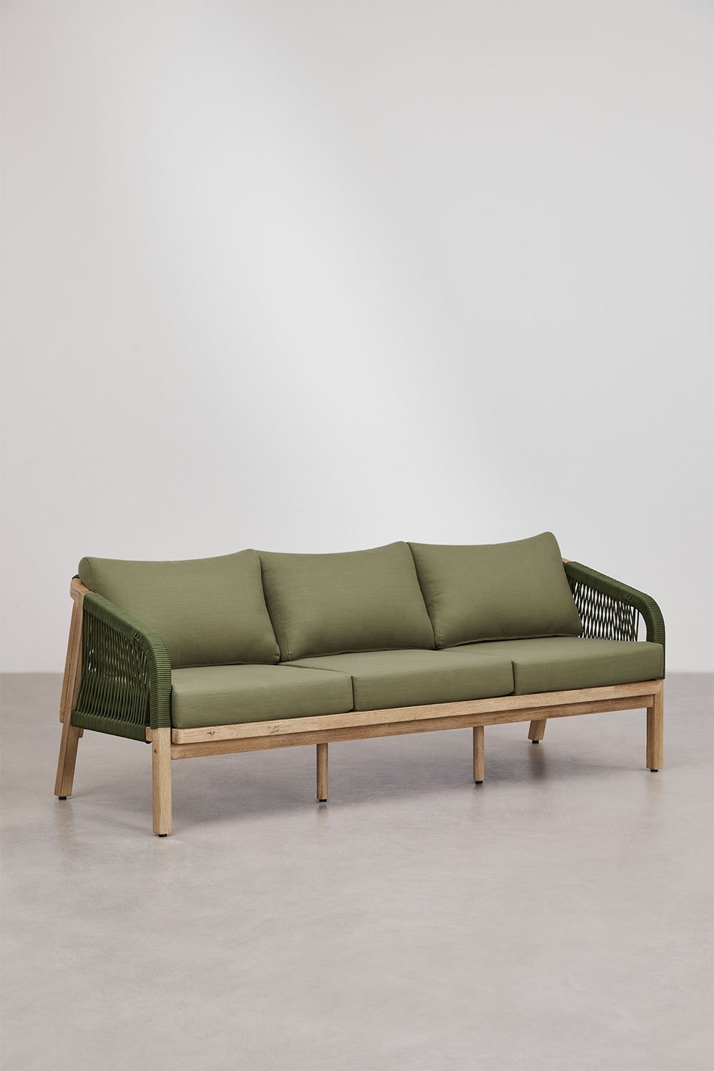3-Sitzer Garten-Sofa aus Akazienholz Dubai, Galeriebild 3