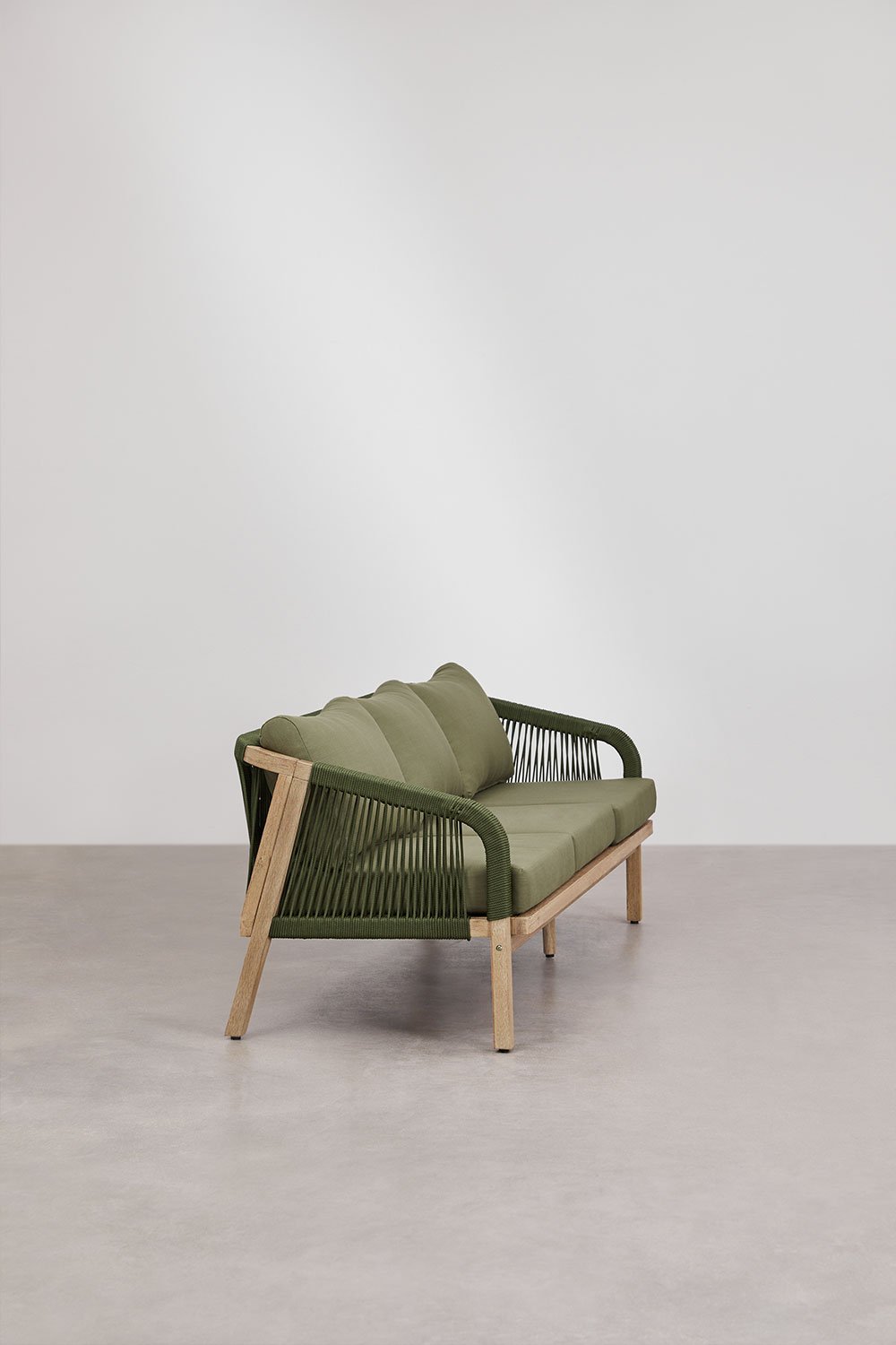 3-Sitzer-Sofa aus Akazienholz Dubai, Galeriebild 3