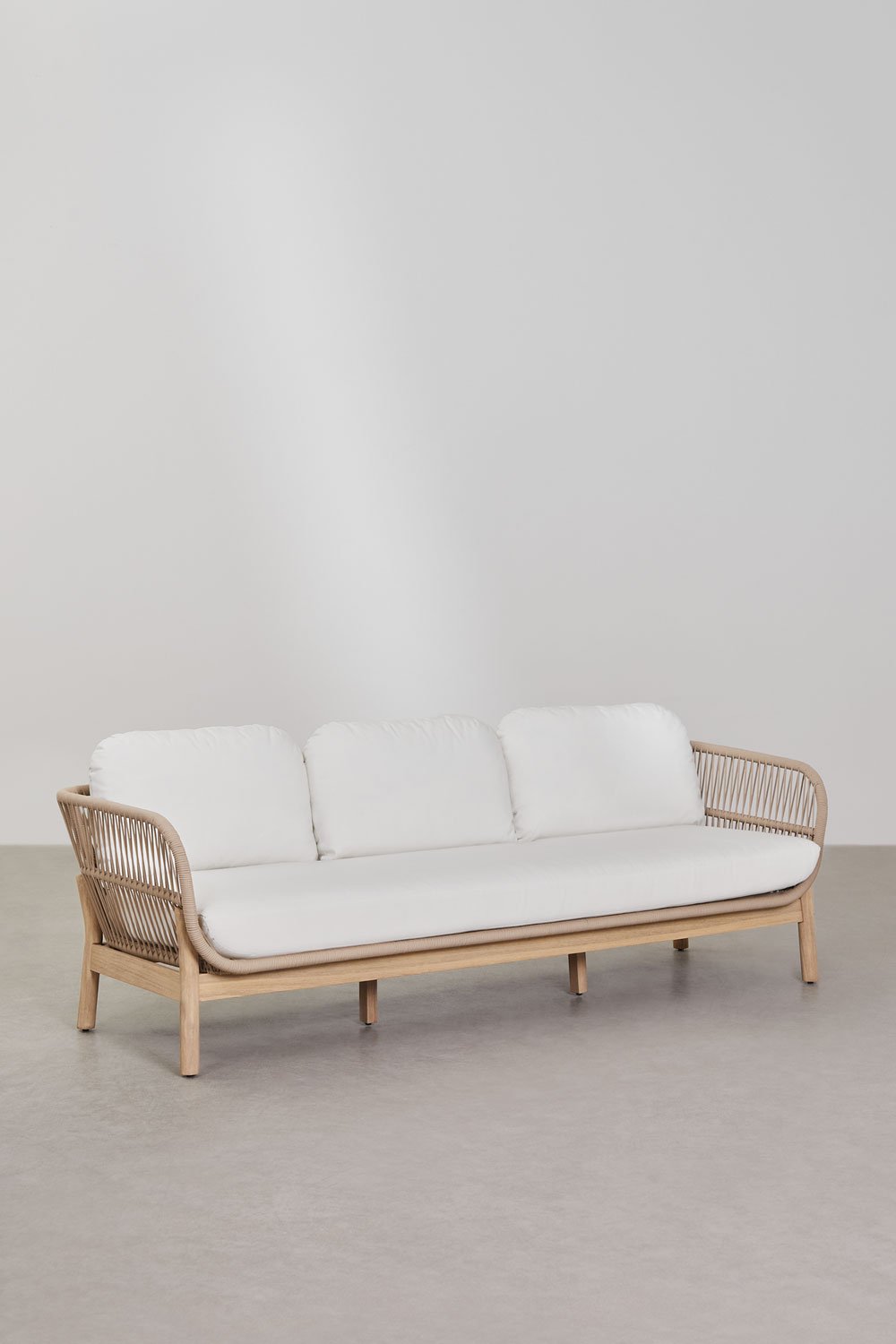 Karvia 3-Sitzer-Gartensofa aus Aluminium und Akazienholz, Galeriebild 1