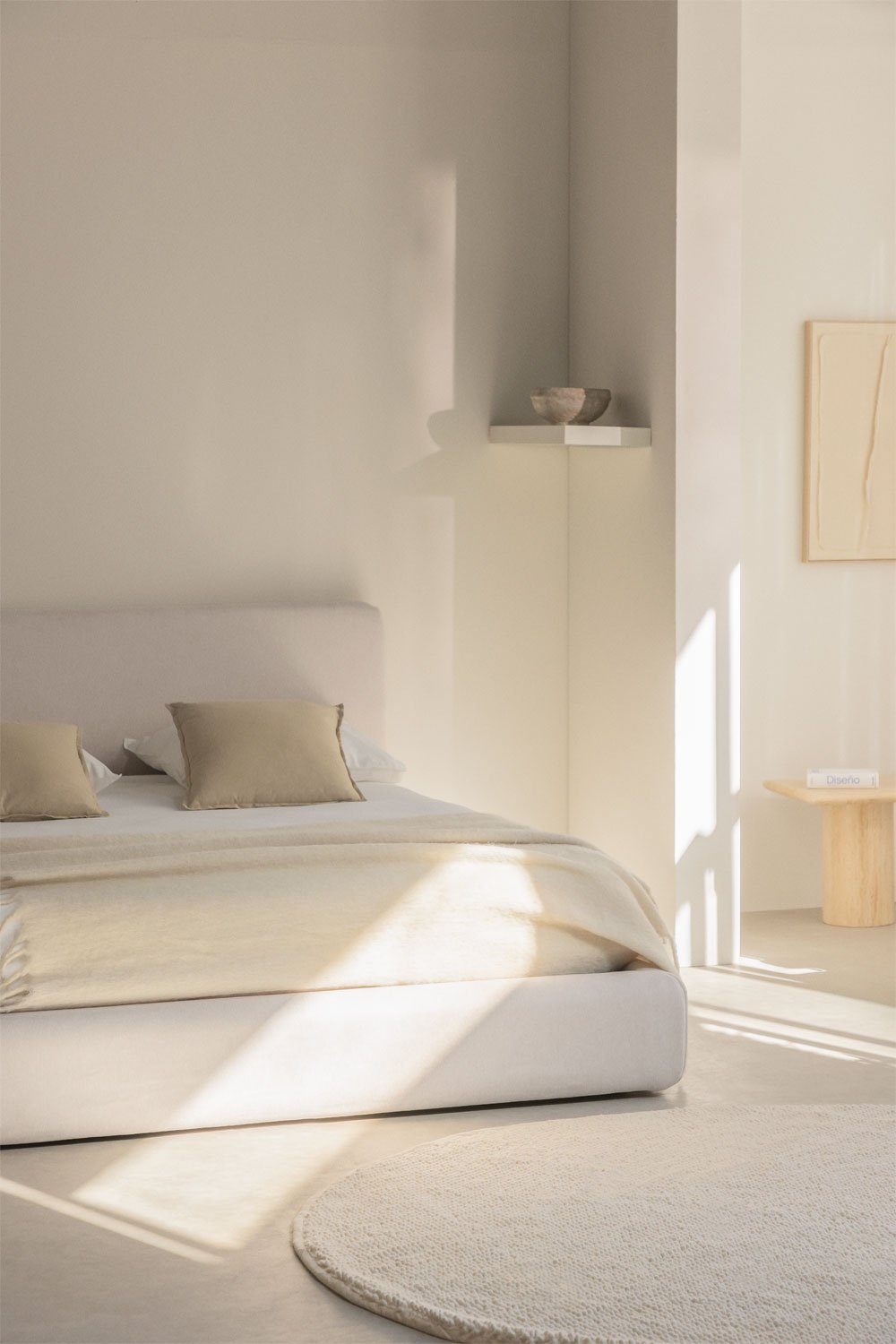 Bett mit klappbarem Canapé aus Norena-Stoff, Galeriebild 1