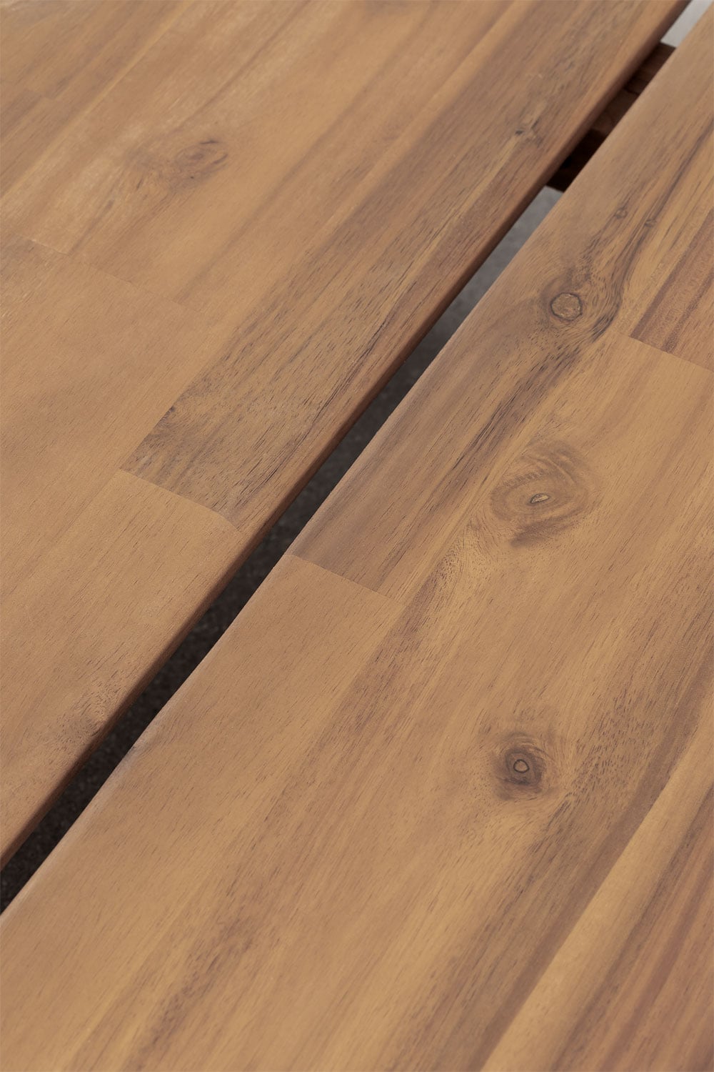 Wohnzimmerset mit 3-teiligem modularen Liegesofa, Couchtisch und Pouf aus Brina-Akazienholz, Galeriebild 10