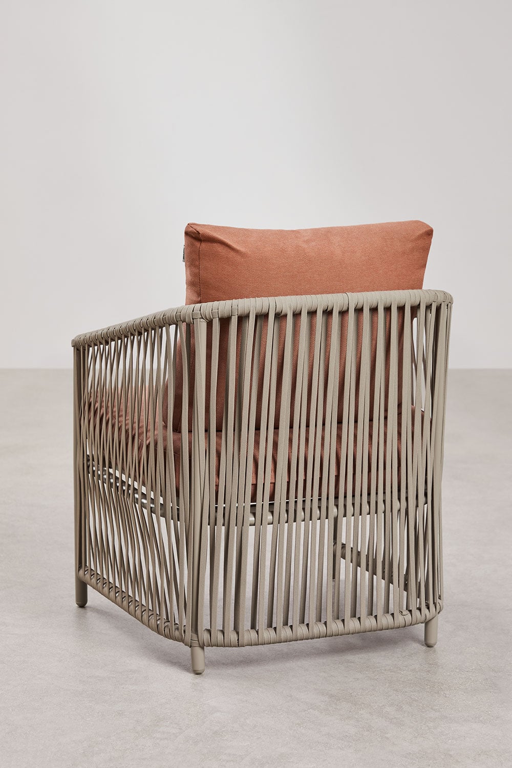 Gartenset mit 2-Sitzer-Sofa, 2 Sesseln und Couchtischen aus Aluminium und geflochtenem Sophie-Seil., Galeriebild 11