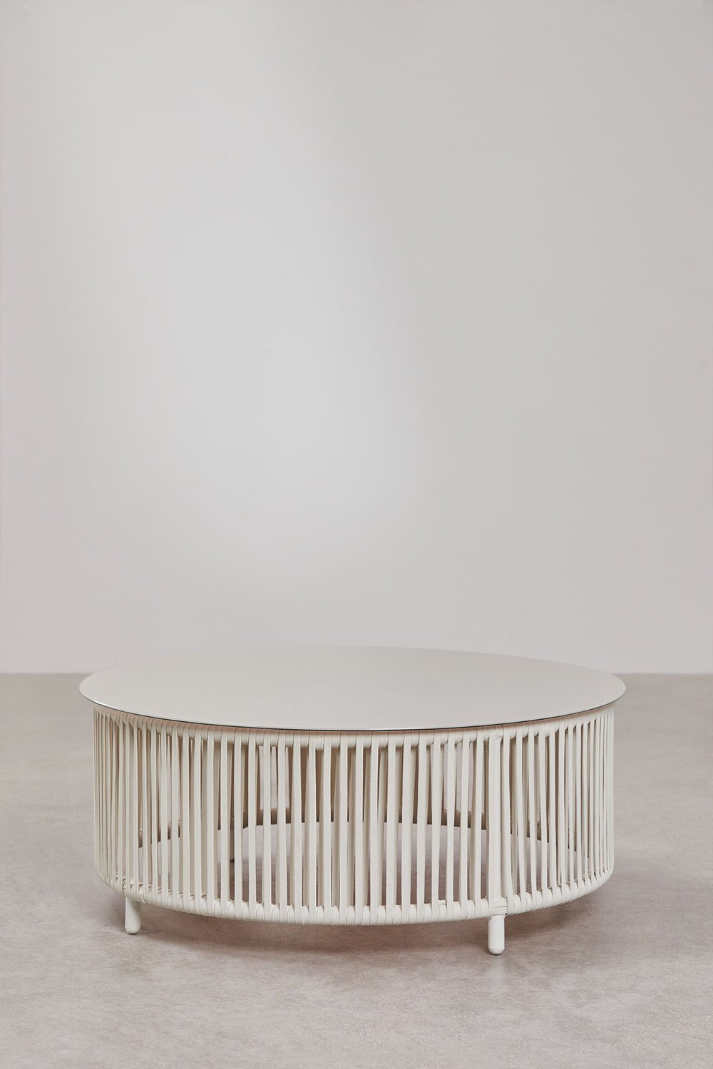 Gartenset mit 2-Sitzer-Sofa, 2 Sesseln und Couchtischen aus Aluminium und geflochtenem Sophie-Seil., Galeriebild 16