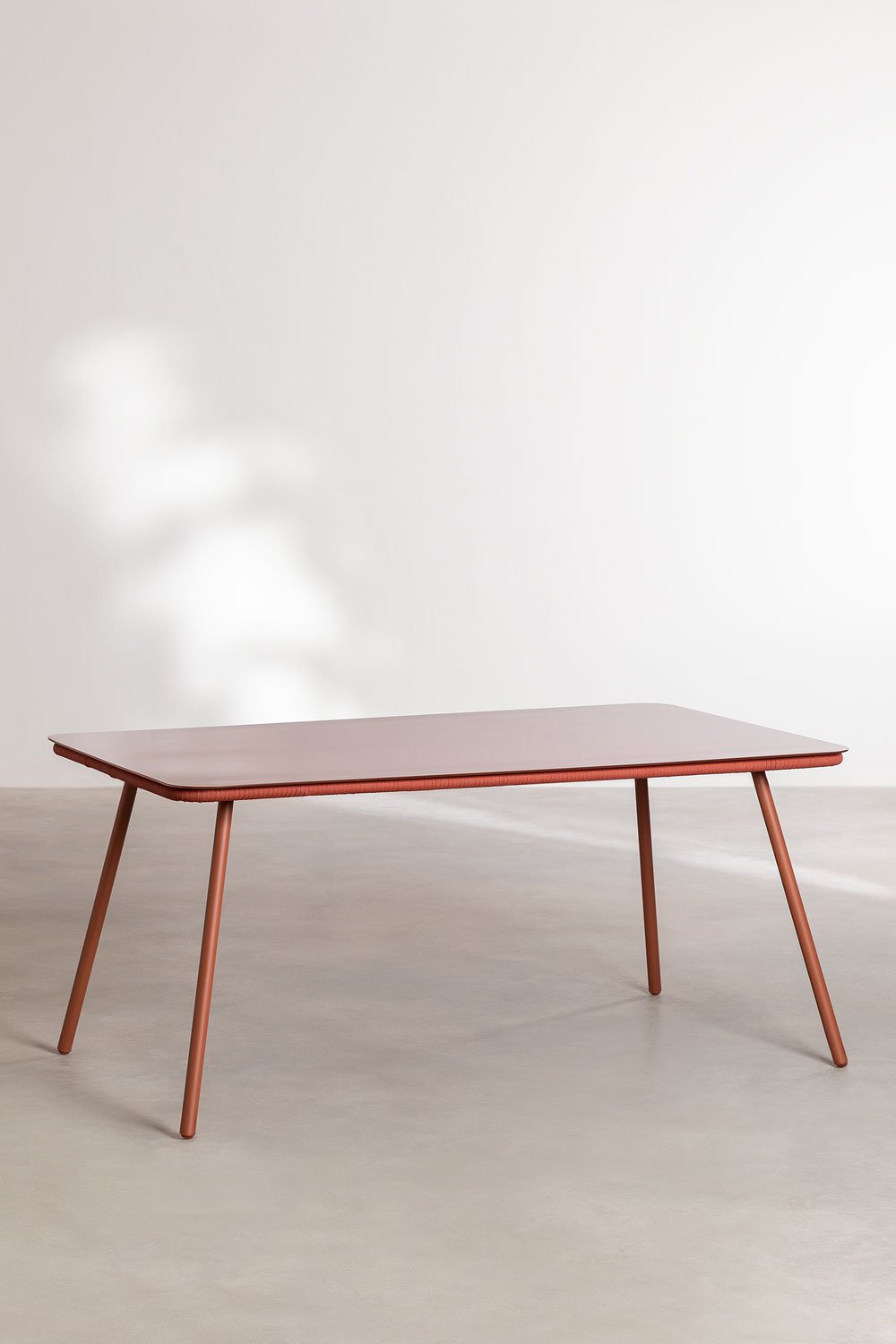 Rechteckiger Esstisch aus Glas und Aluminium (160x90 cm) Arhiza, Galeriebild 1