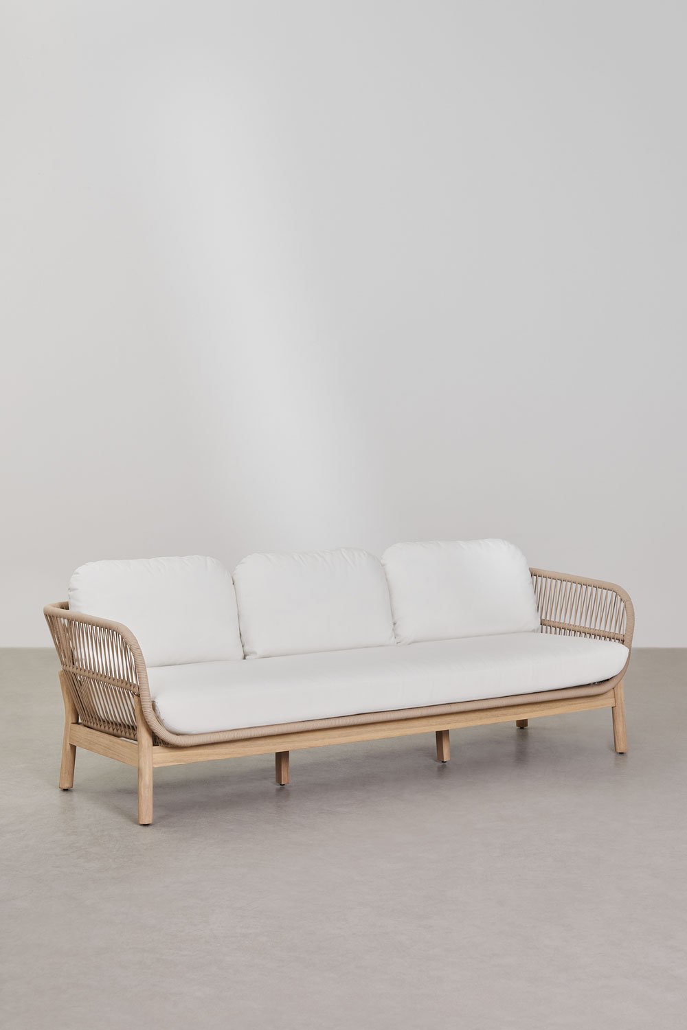 Karvia Gartenset mit 3-Sitzer-Sofa, 2 Sesseln und Couchtisch aus Aluminium und Akazienholz   , Galeriebild 2