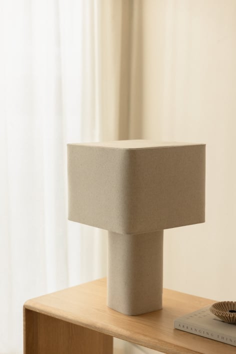 Tischlampe aus Leinen Rivos