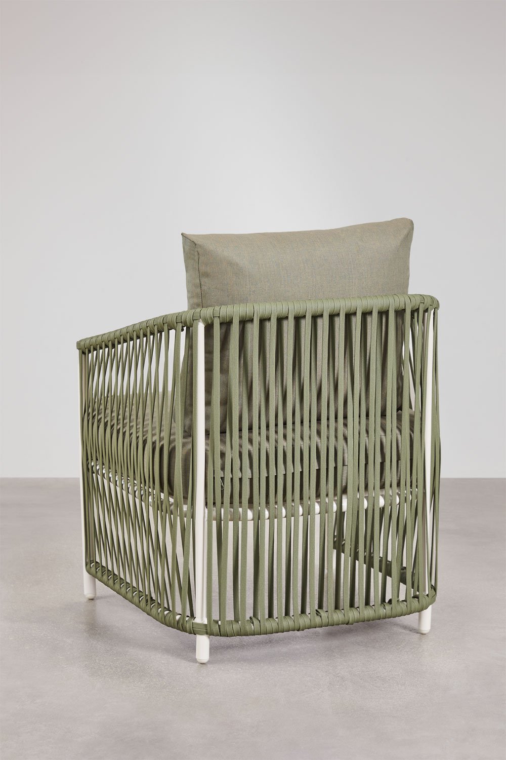 Gartenset mit 2-Sitzer-Sofa, 2 Sesseln und Couchtischen aus Aluminium und geflochtenem Sophie-Seil., Galeriebild 11