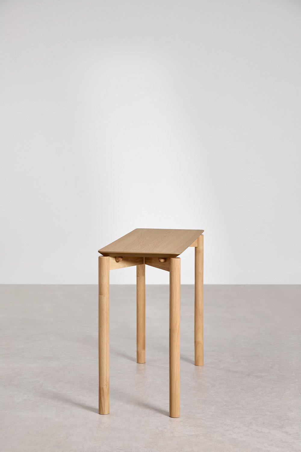 Konsole für den Eingangsbereich, rechteckig, 120x40 cm, aus MDF mit Munden-Eichenfurnier, Galeriebild 3