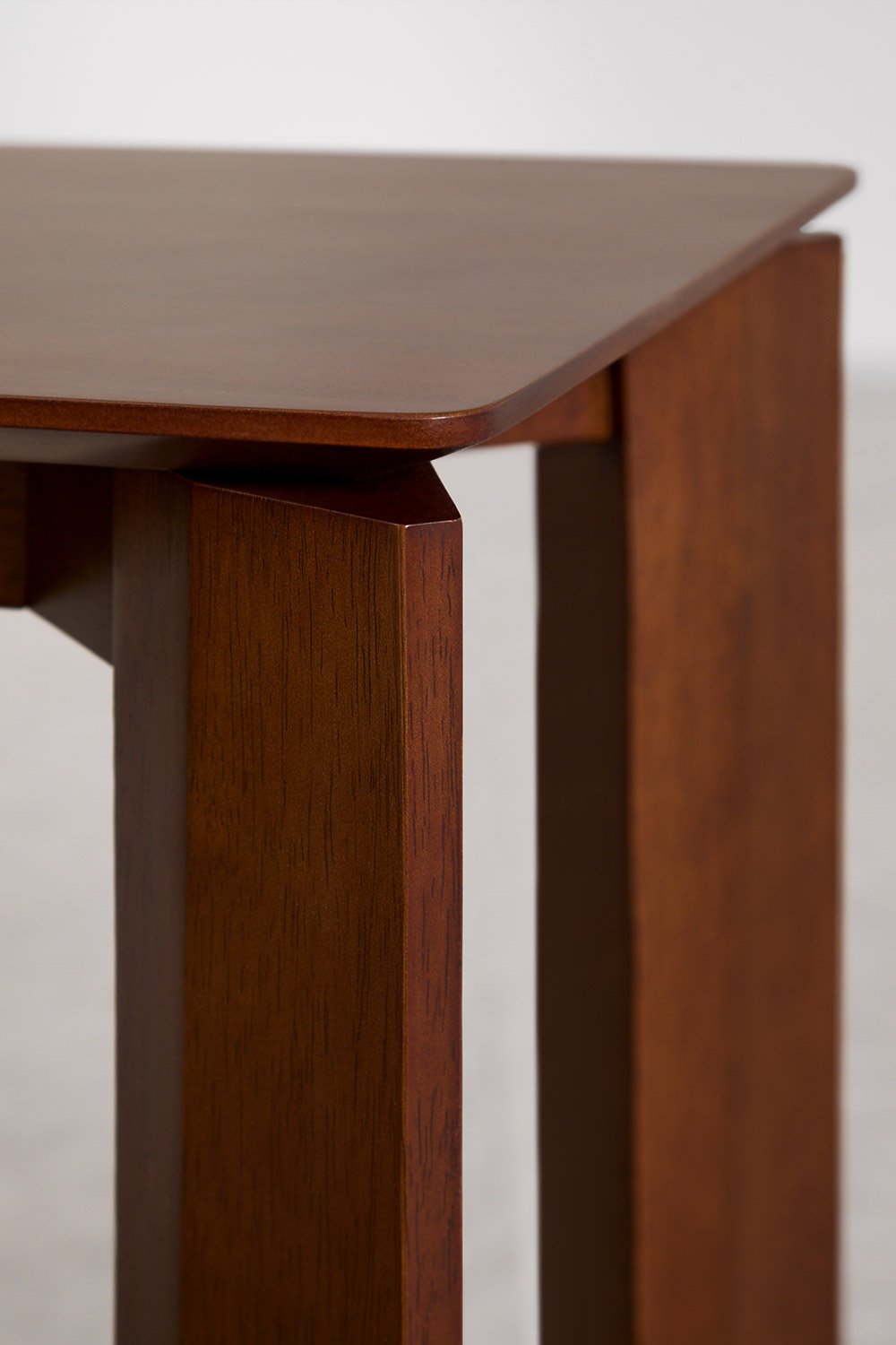 Rechteckige Konsolentisch 120x40 cm aus MDF mit Furnier aus tansanischem Walnussholz, Galeriebild 6