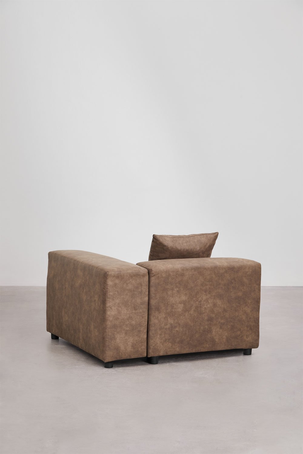 Rechtes Eckmodul 115x113 cm mit hoher Armlehne und Kissen für modulares Sofa Bruna, Galeriebild 4