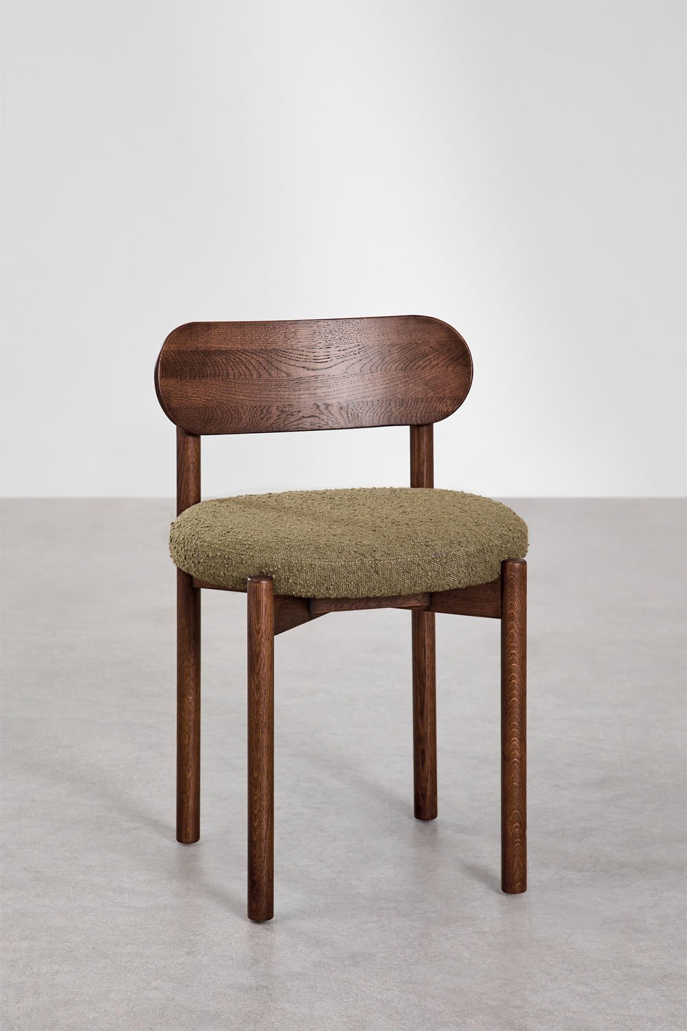 Bianca gepolsterter Esszimmerstuhl aus Eiche, Galeriebild 3