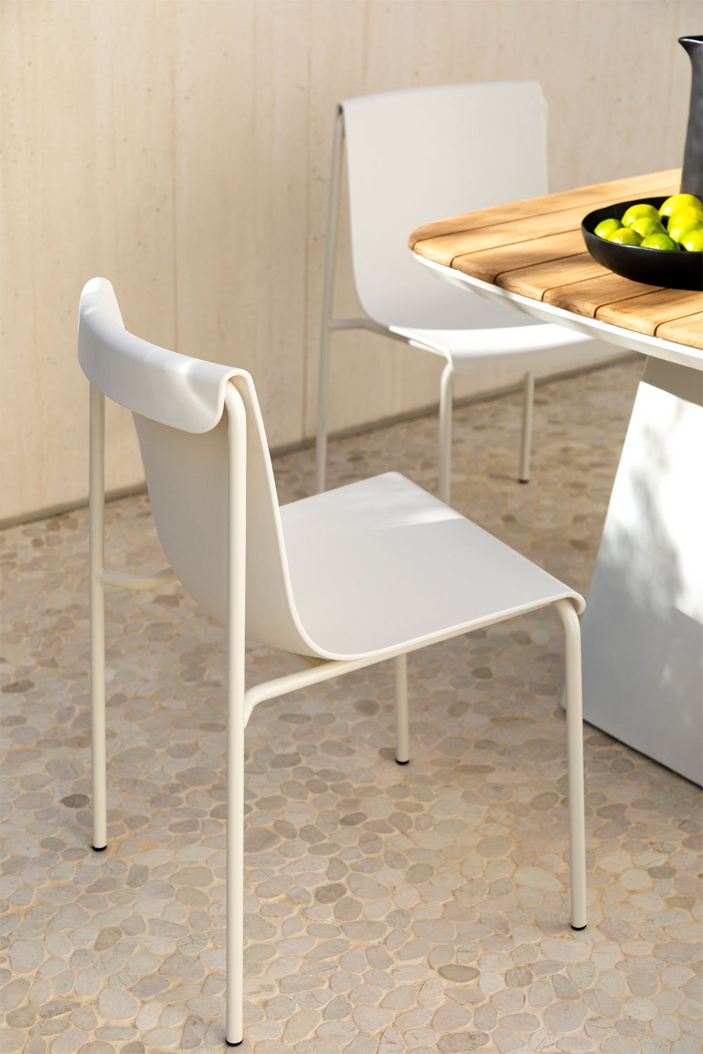 Packung mit 4 Ismene-Gartenstühlen aus Polypropylen , Galeriebild 1