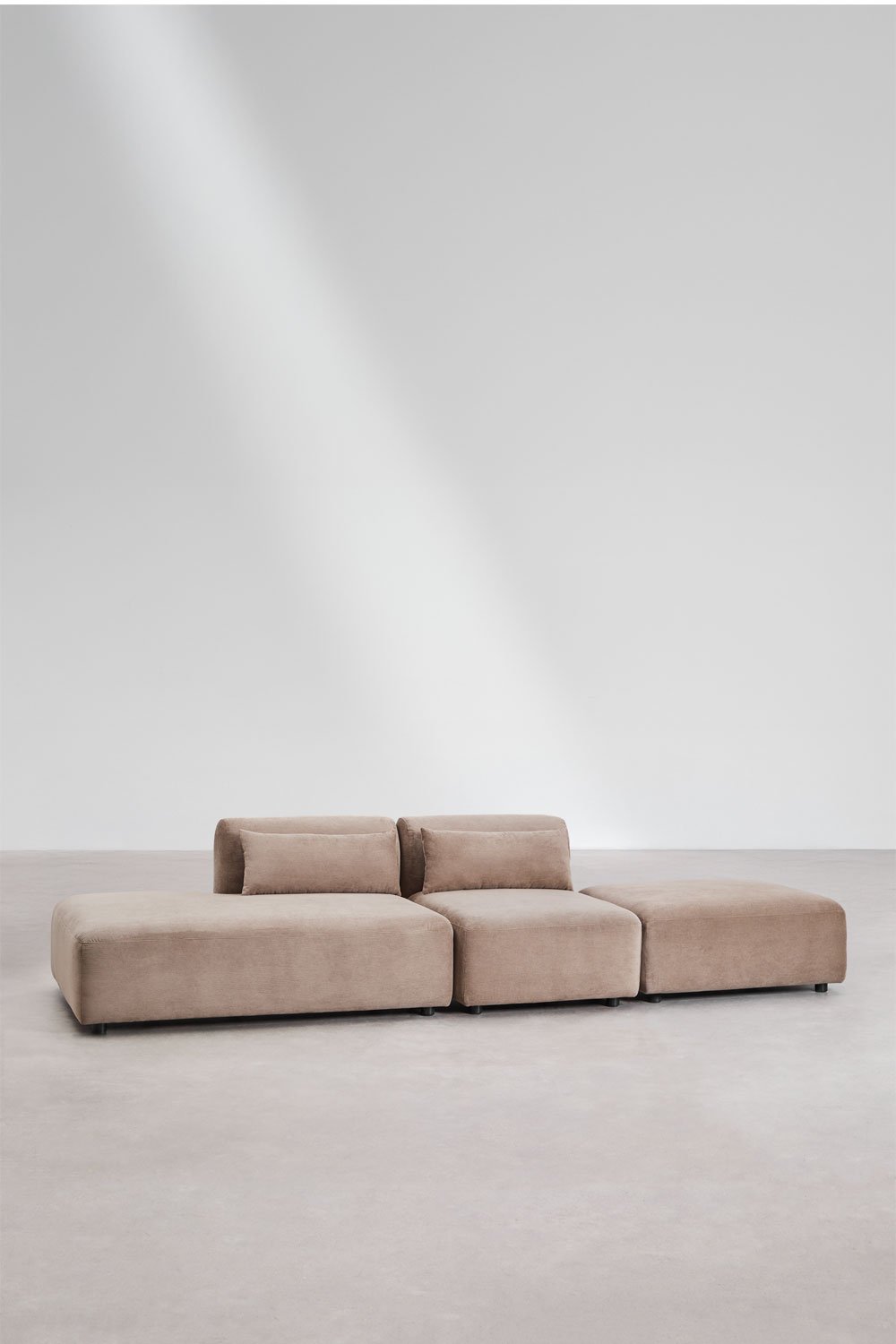 2-teiliges modulares Sofa mit Chaiselongue links und Fogler-Hocker , Galeriebild 3