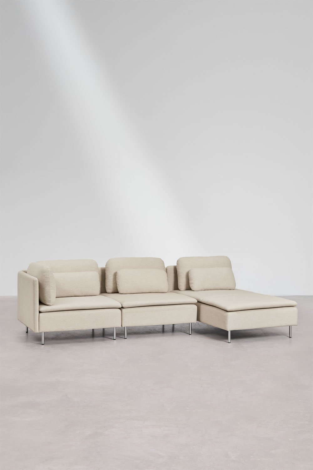 Modulares 3-Sitzer-Sofa mit rechter Chaiselongue und Eckmodul Oriol, Galeriebild 3