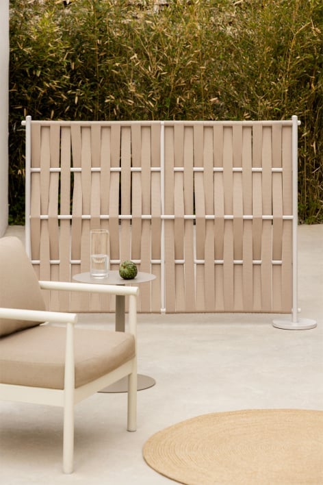 Gartenschirm aus Aluminium und Seil Tunas