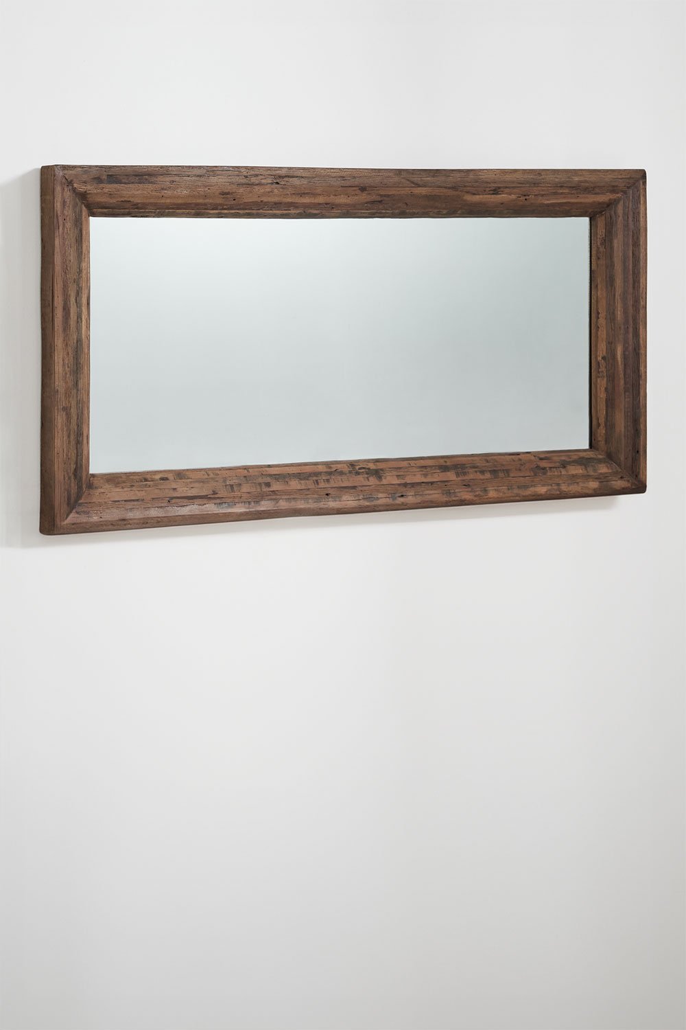 Rechteckiger Wandspiegel aus recyceltem Holz Juvira, Galeriebild 4