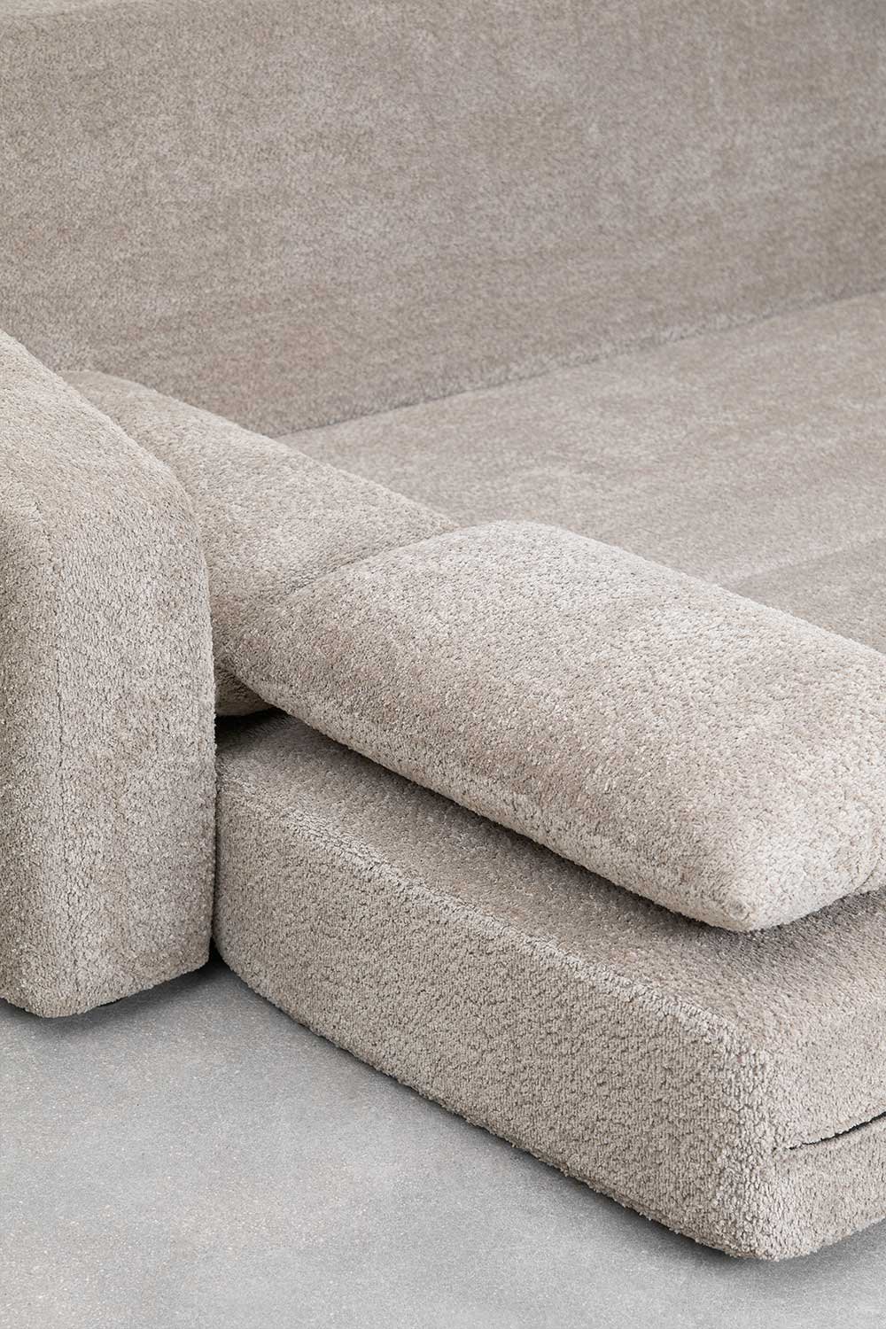 Dalila 3-Sitzer-Schlafsofa aus Bouclé-Stoff, Galeriebild 11