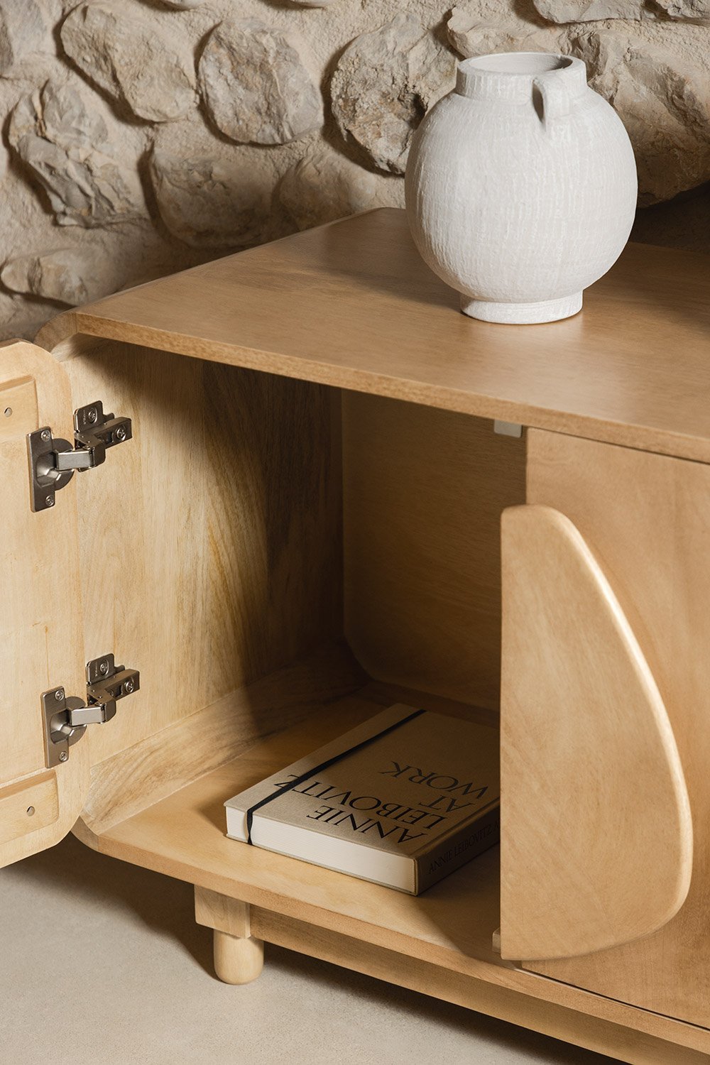 Joel TV-Schrank aus Mangoholz 180x40 cm, Galeriebild 2