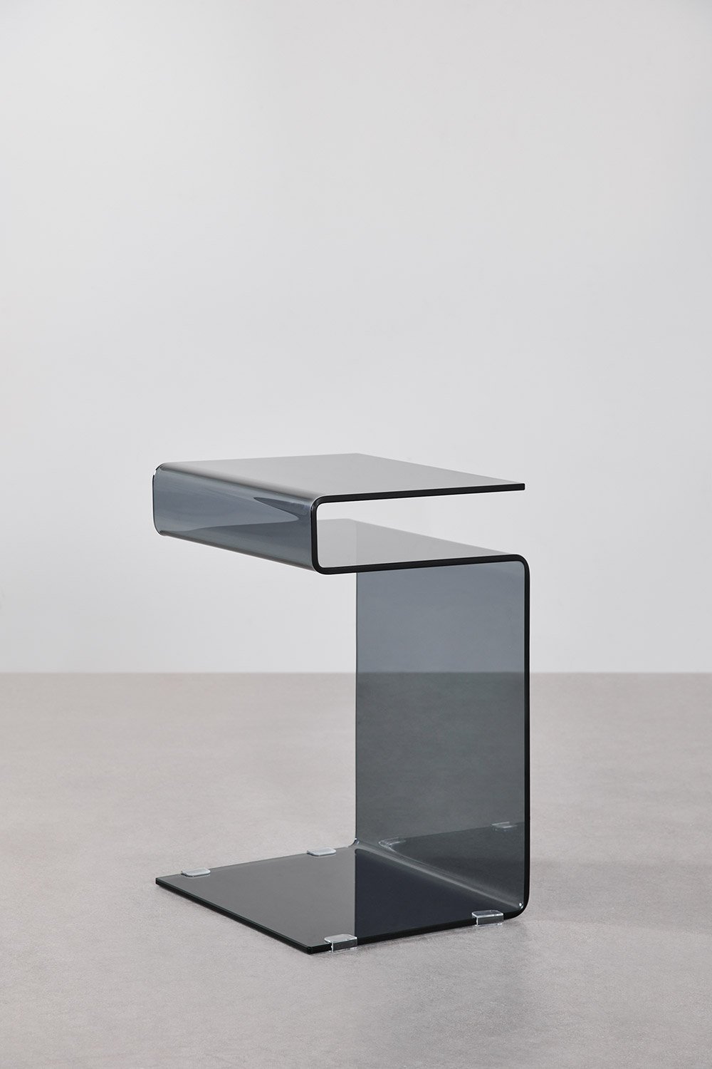 Rechteckiger Beistelltisch 40x35 cm aus gehärtetem Glas Diora, Galeriebild 5