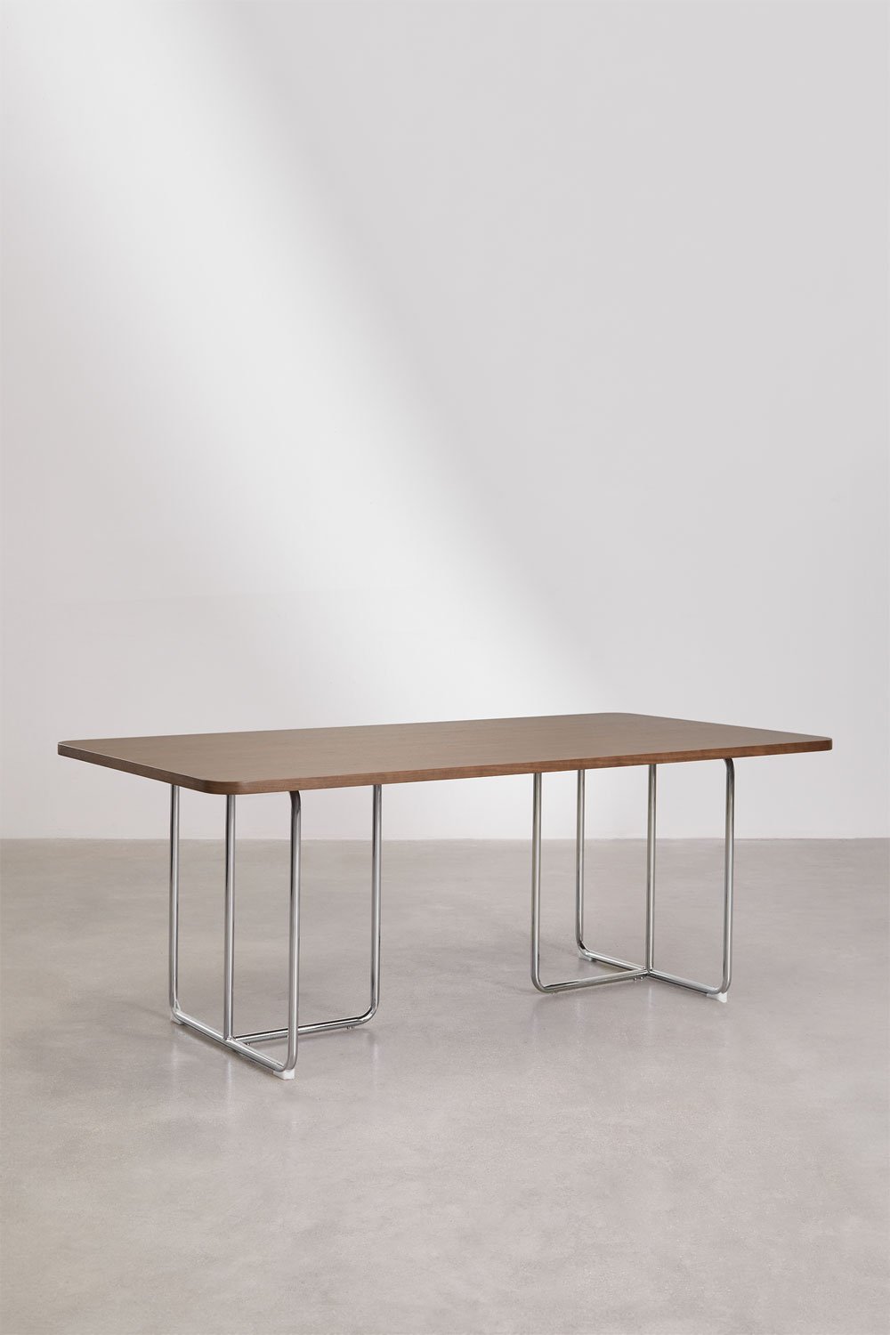 Rechteckiger Esstisch aus MDF und Edelstahl Tento, Galeriebild 1
