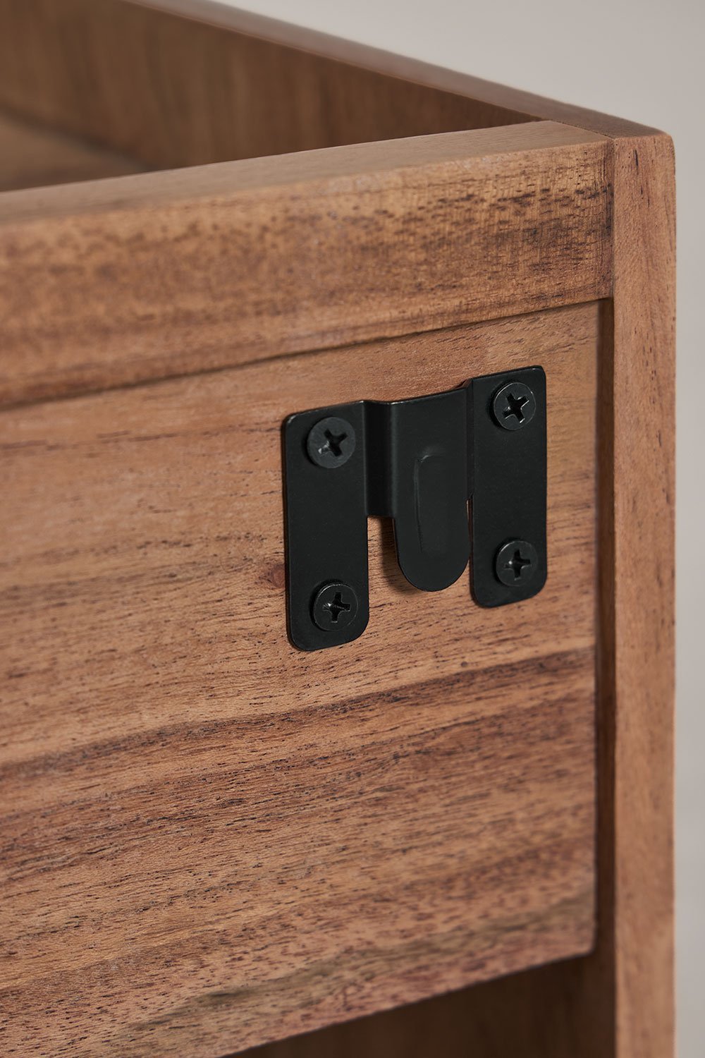 2er-Pack schwebende Nachttische 35x30 cm aus Biljandi-Akazienholz, Galeriebild 8