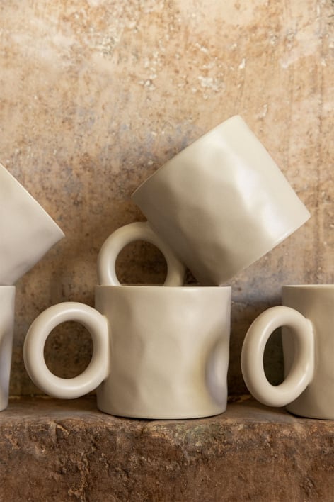 2er-Pack Kaffeetassen aus New Bone China 30 cl Guisla