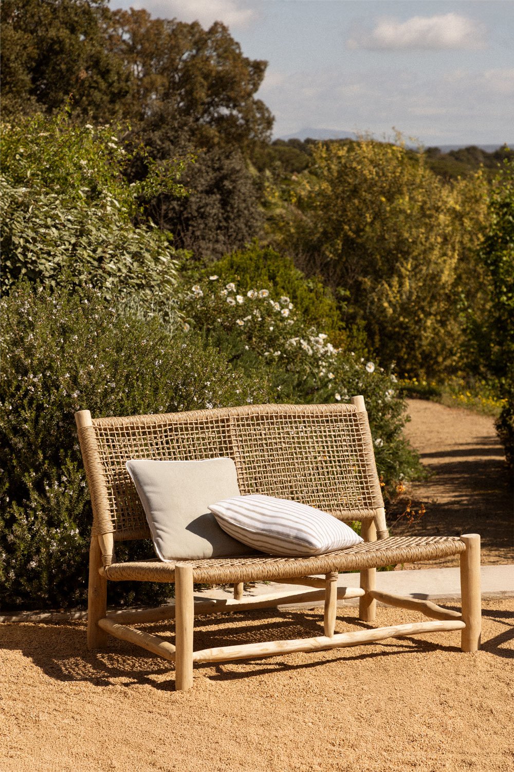 2-Sitzer Gartensofa aus Teakholz Bientina, Galeriebild 1