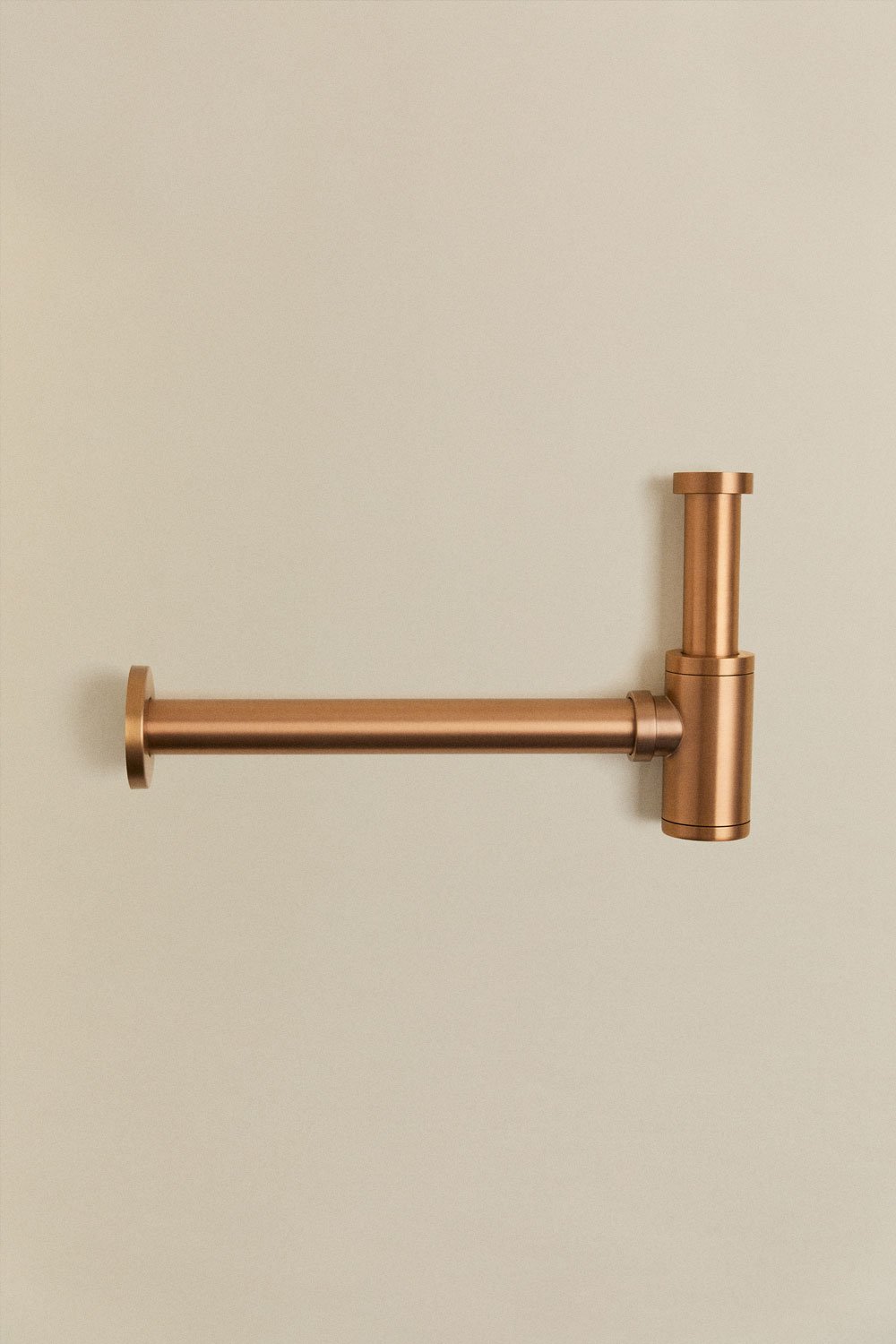 Waschbecken-Siphon aus Edelstahl in Roségold gebürstet Bibur, Galeriebild 1