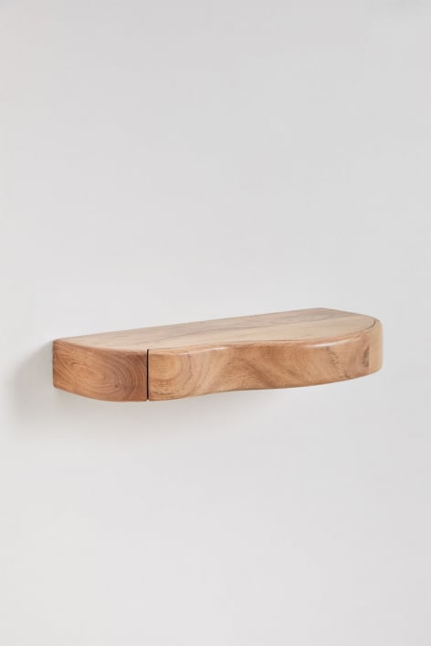 Wandkonsole mit Stauraum aus Akazienholz Nireimi