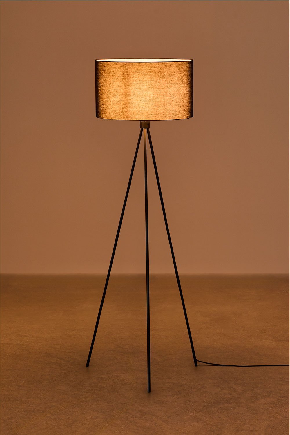 Stehlampe Ilena aus Stoff und Eisen, Galeriebild 2