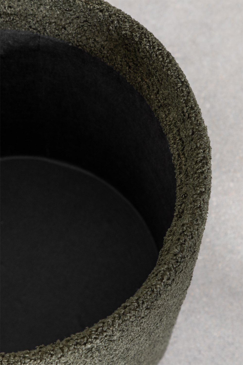 Berkeleni runder gepolsterter Pouf mit Tablett und Aufbewahrung, Galeriebild 4