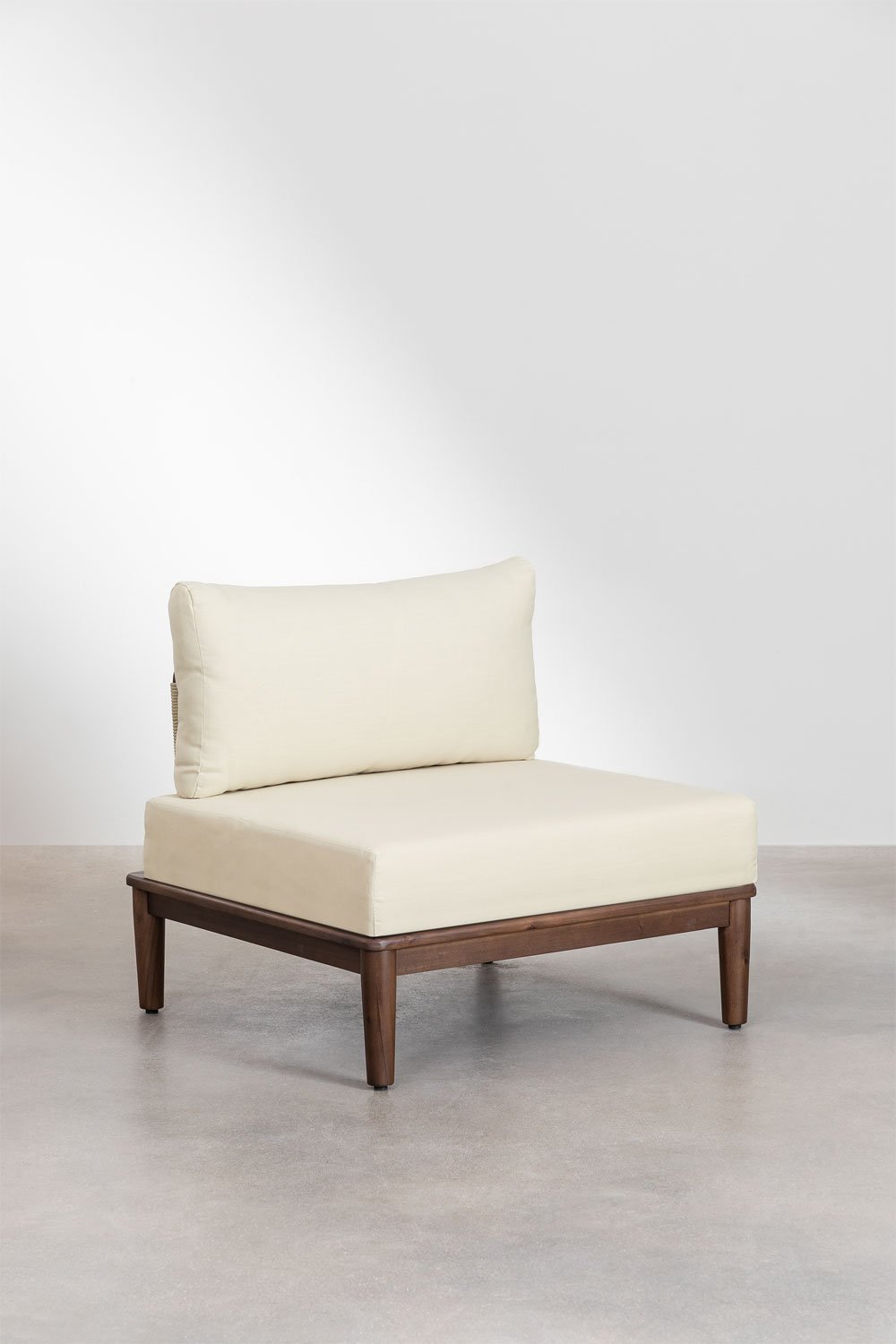 Mittelmodul für Giulia-Modulsofa aus Akazienholz, Galeriebild 1