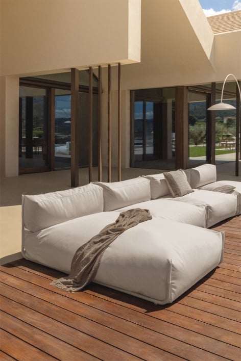 Chaise-Longue-Modul für Gartenmodulsofa Oporto