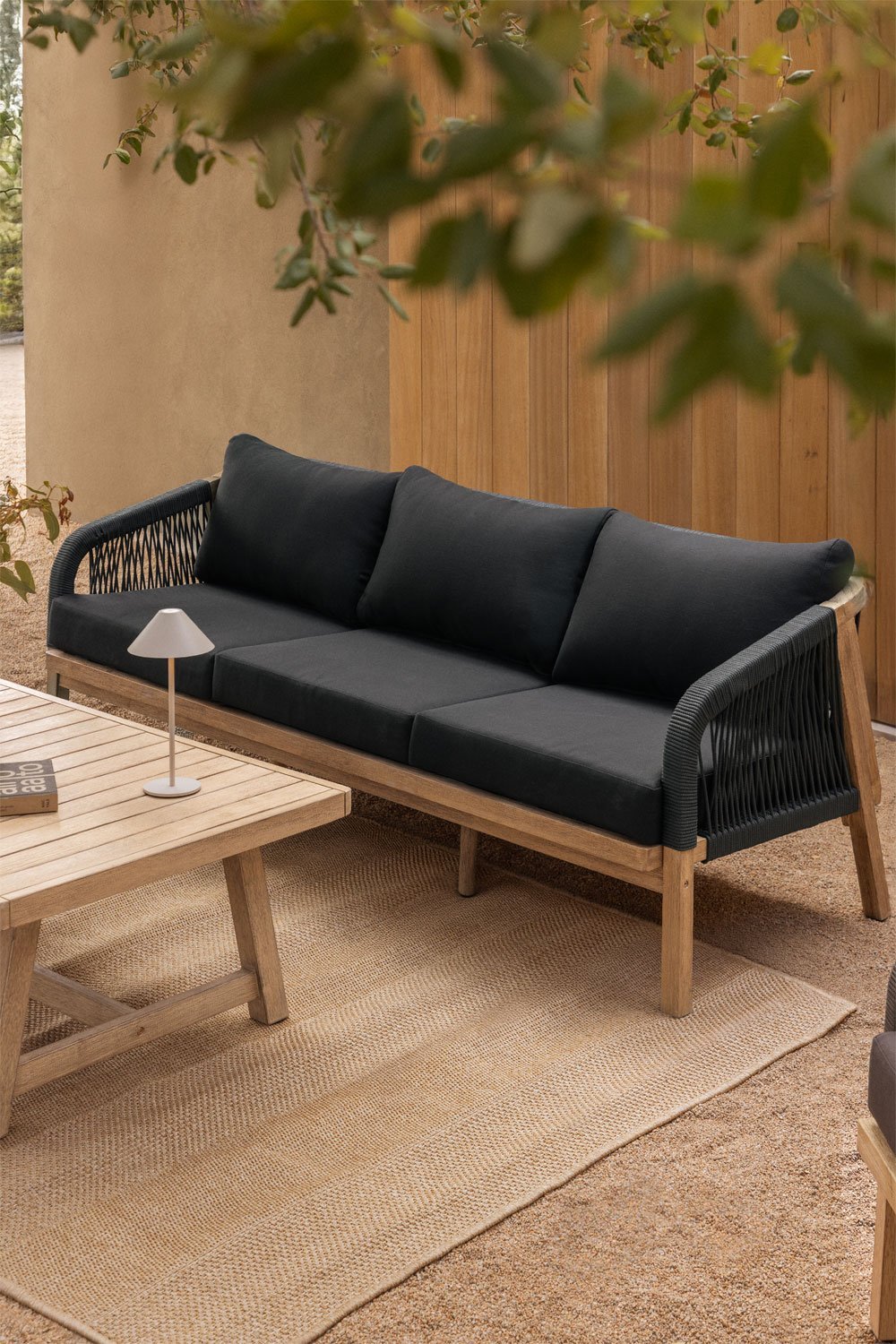 3-Sitzer-Gartensofa aus Akazienholz Dubai, Galeriebild 1