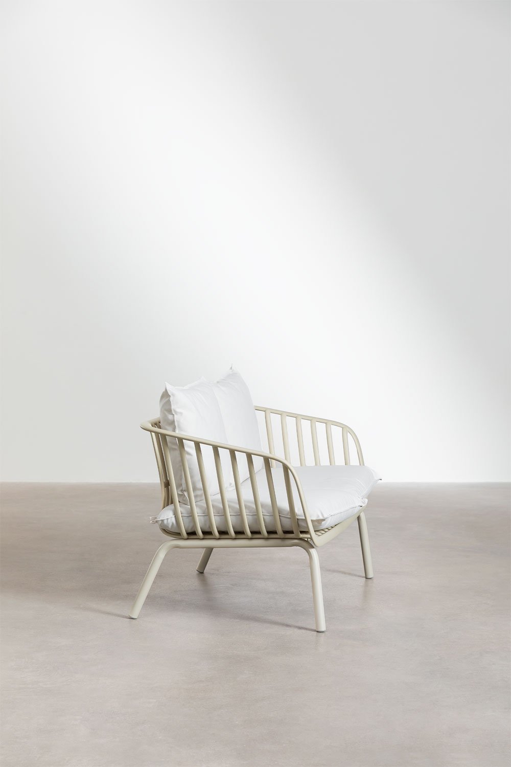 2-Sitzer Garten-Sofa aus Stahl und Polypropylen Aradina, Galeriebild 3