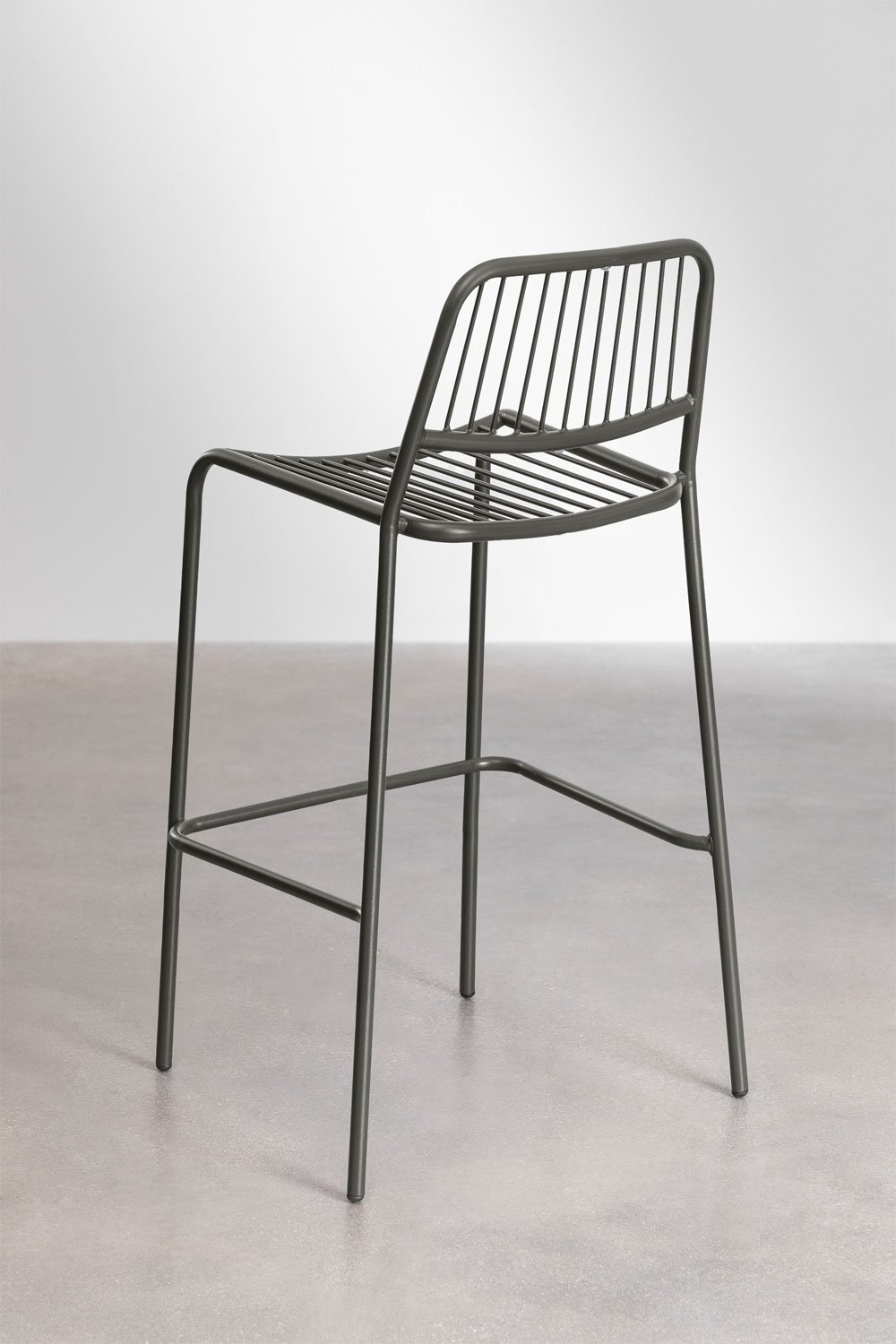 4er-Pack Barhocker 75 cm stapelbar aus karbonschwarzem Stahl Elton, Galeriebild 6