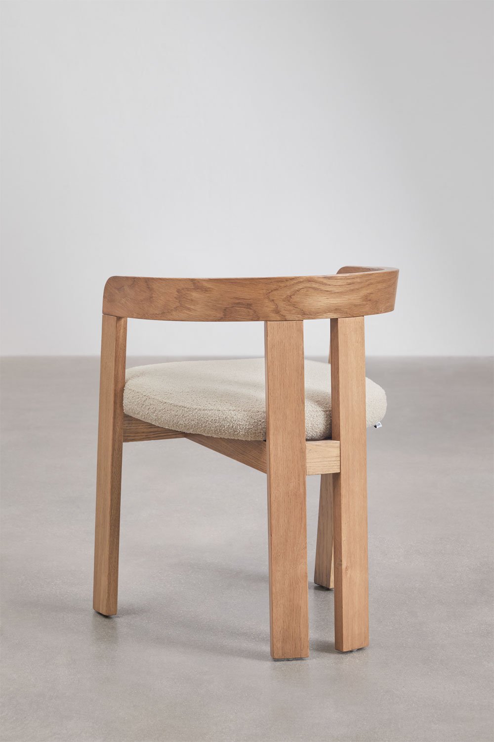 Esszimmerstuhl mit Armlehnen aus Holz und gepolstert Yvone, Galeriebild 5