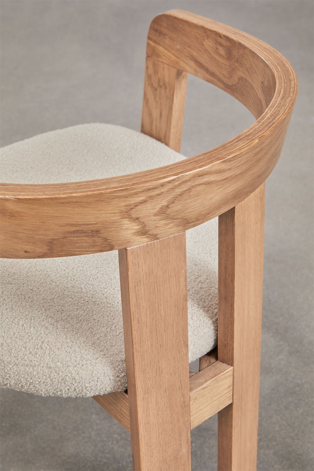 Esszimmerstuhl mit Armlehnen aus Holz und gepolstert Yvone, Galeriebild 7